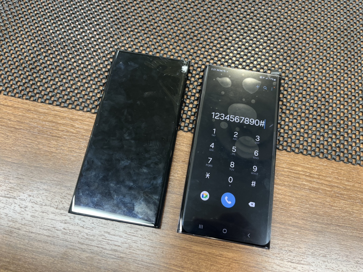 GalaxyS23Ultra フロントパネル交換　横須賀