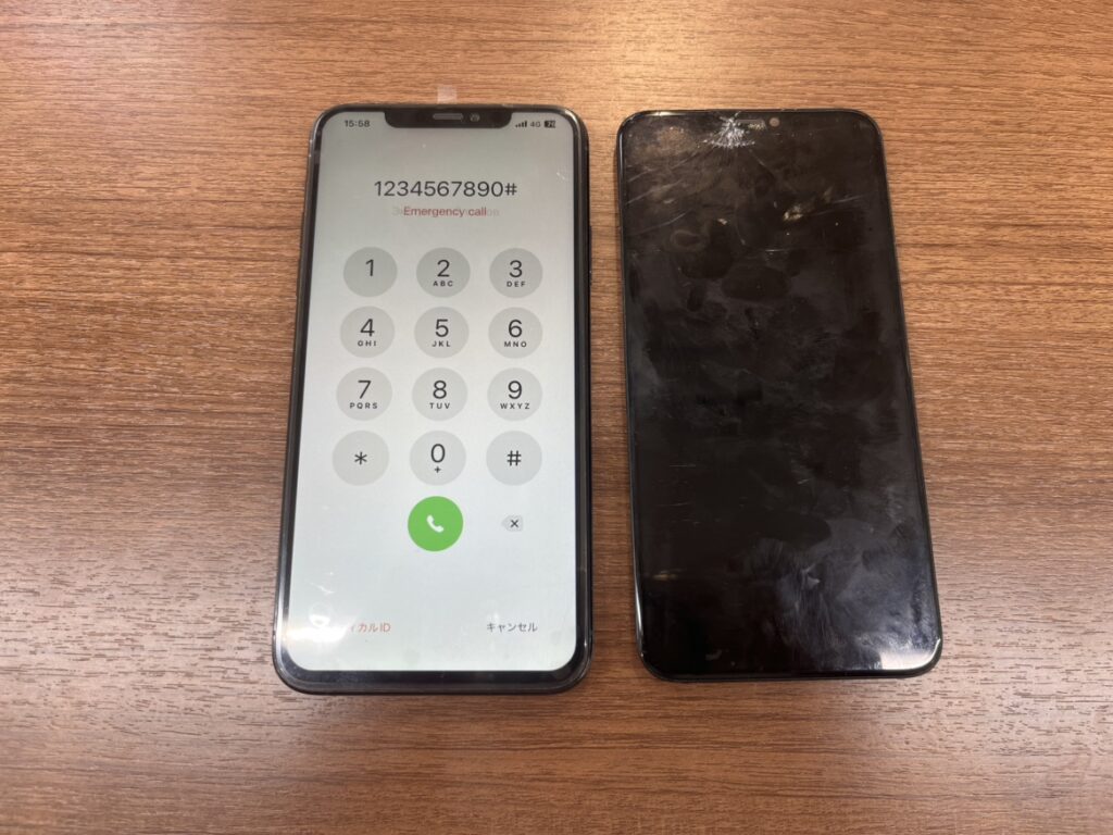 iPhone11ProMax　フロントパネル交換　横須賀