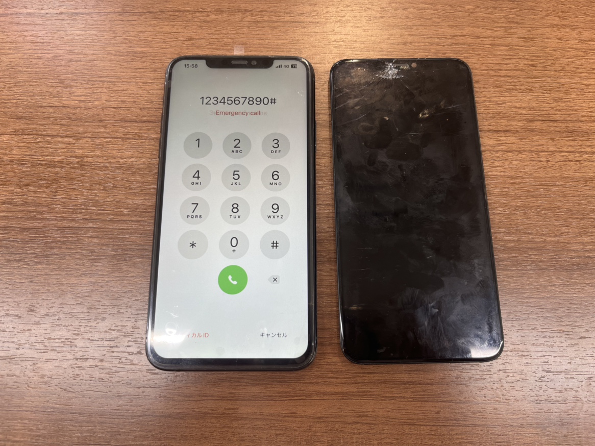 iPhone11ProMax　フロントパネル交換　横須賀