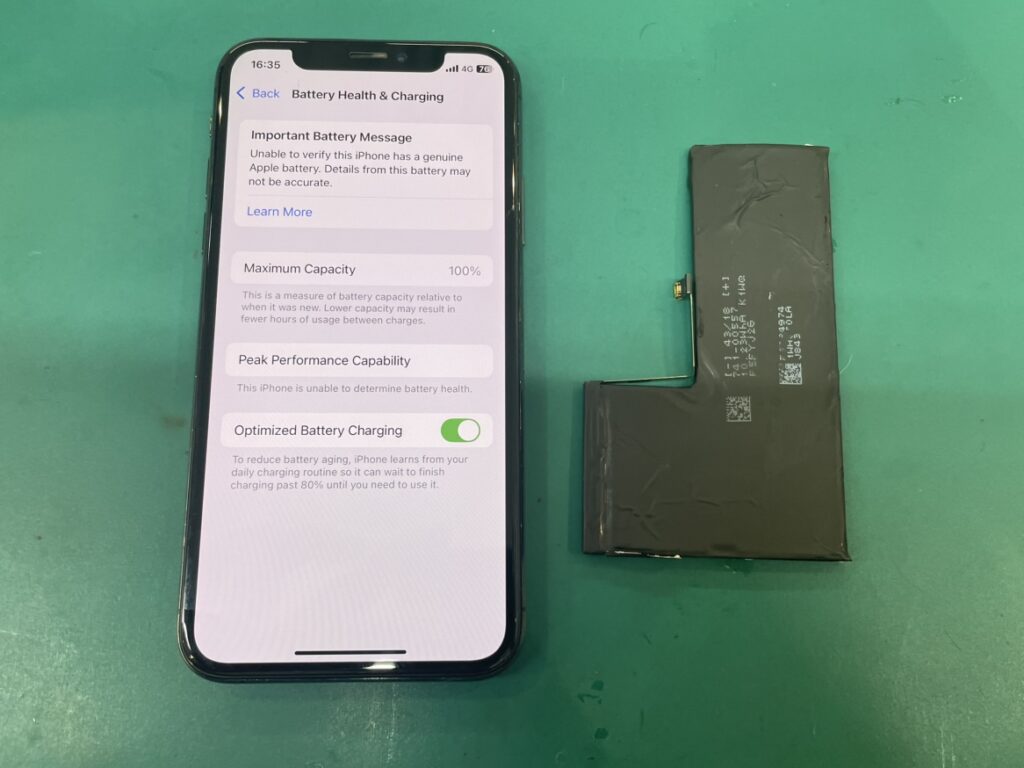iPhoneXSバッテリー交換　汐入