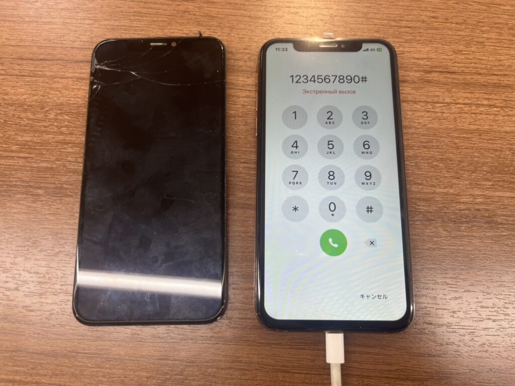 iPhoneXS　フロントパネル交換　横須賀