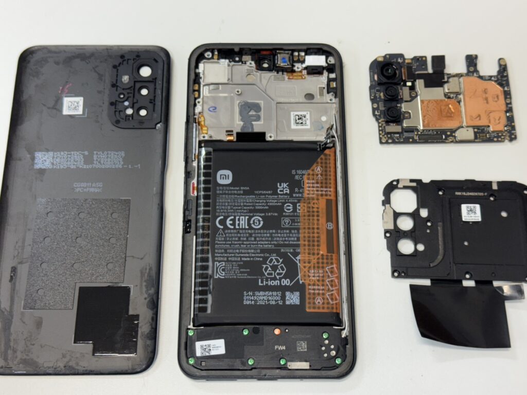 Xiaomi Redmi Note 10 JE 基板移植 修理 関内 桜木町 修理中