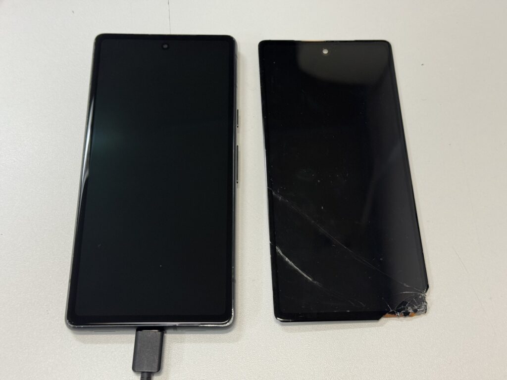 画面パネル交換修理が完了し、正常に液晶が表示されるようになったGoogle Pixel 7a