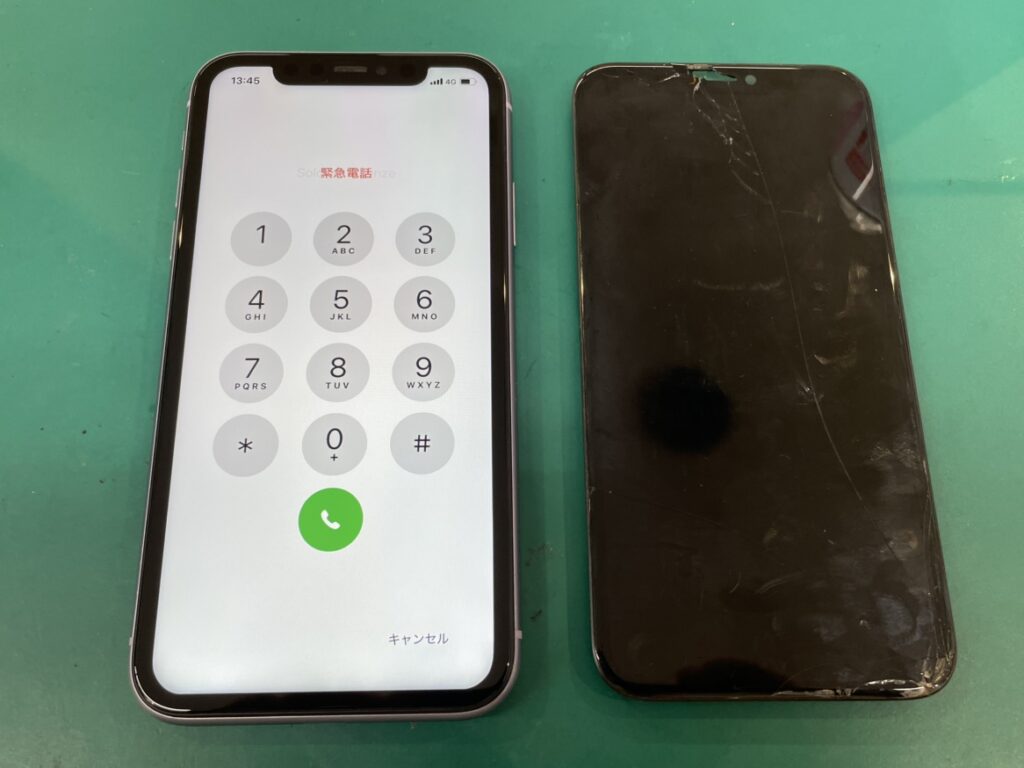 iPhone11画面割れ修理　関内