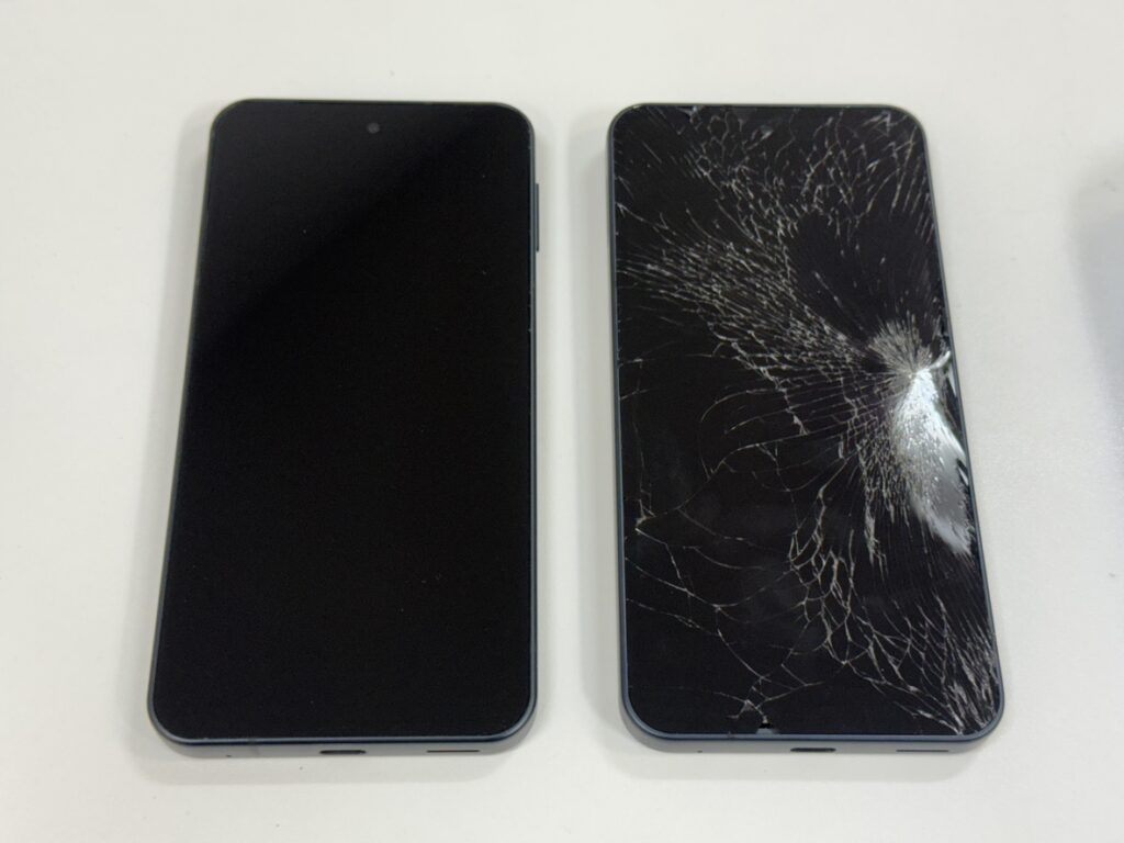 基板移植によりデータそのままで液晶表示が復旧したAQUOS sense8。横浜で最短60分の即日Android修理が完了した様子。