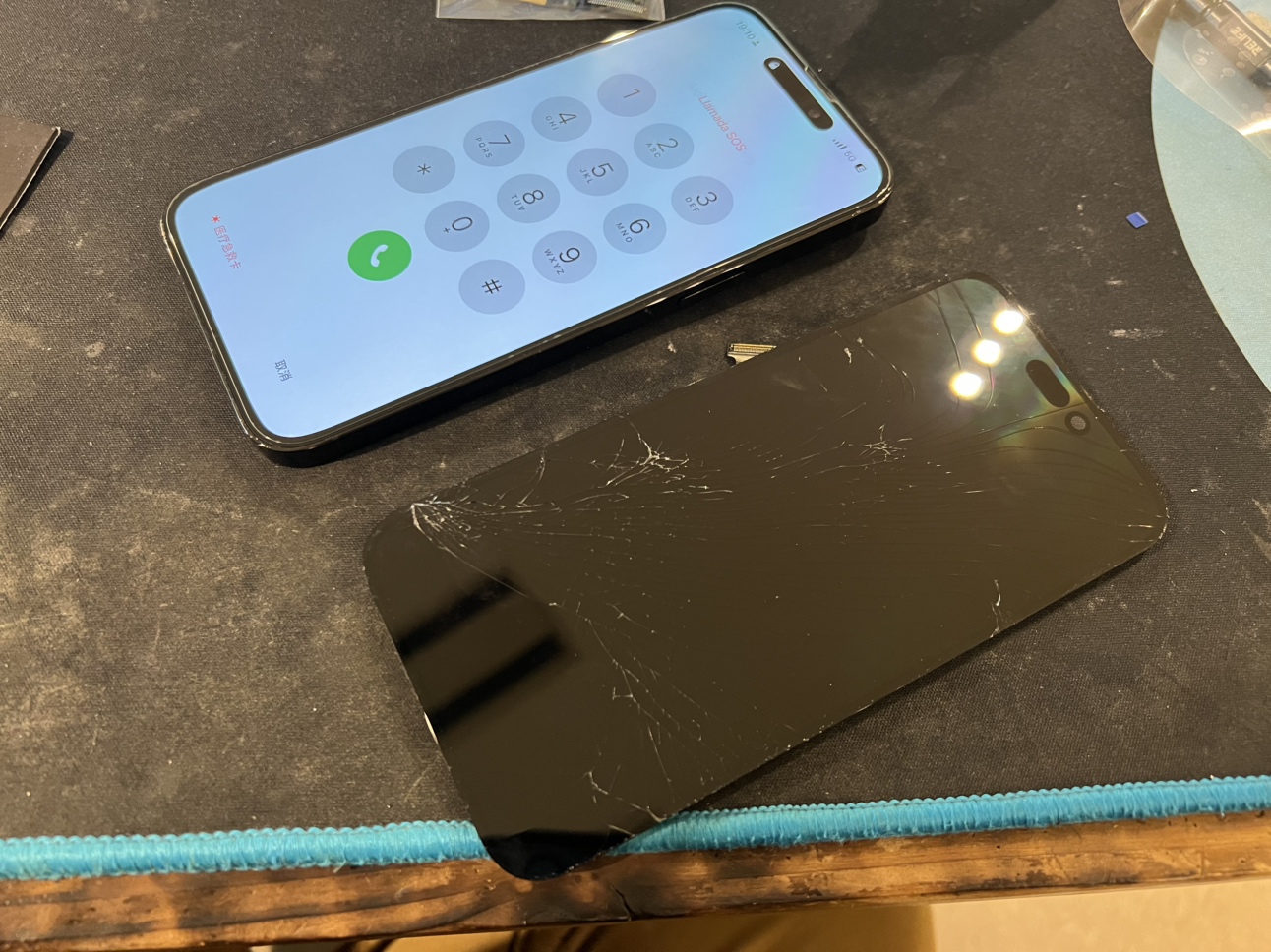 30分で画面交換が完了し新品のように綺麗になったiPhone14ProMax