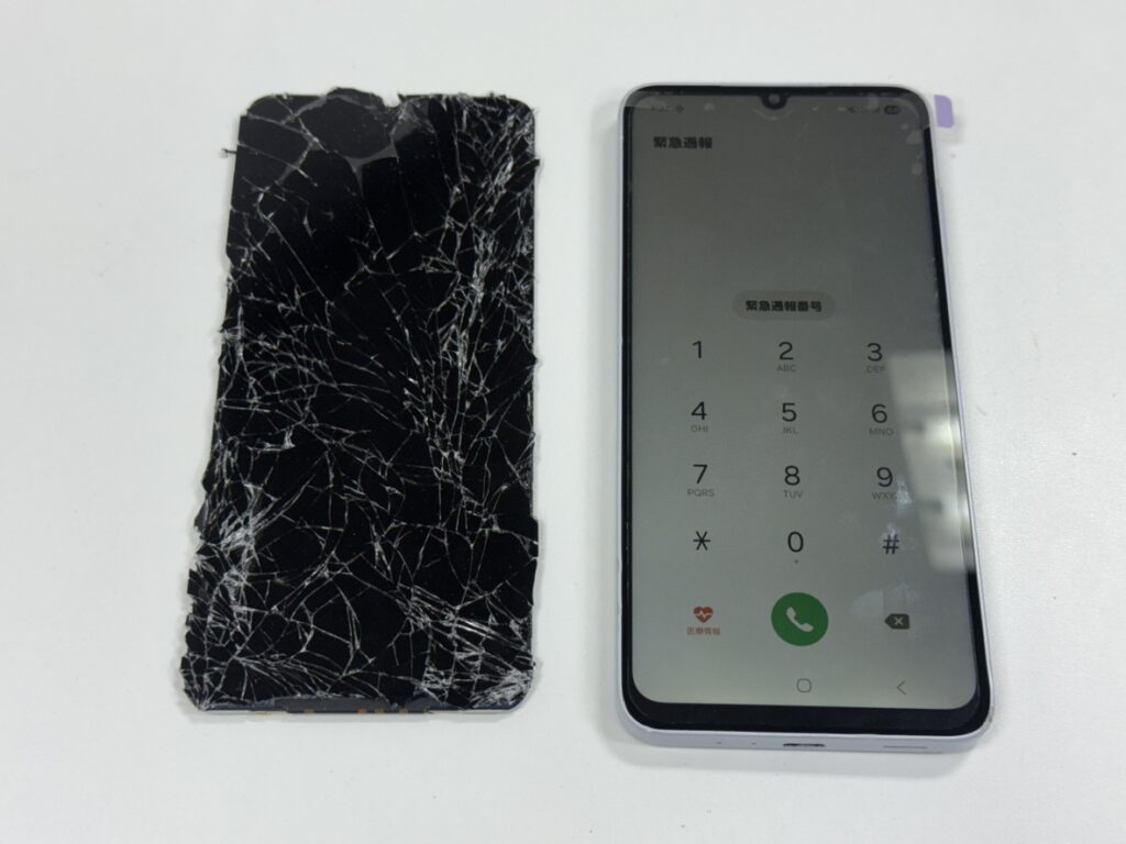 30分で画面交換が完了し、新品のように美しくなったGalaxy A25 5G。