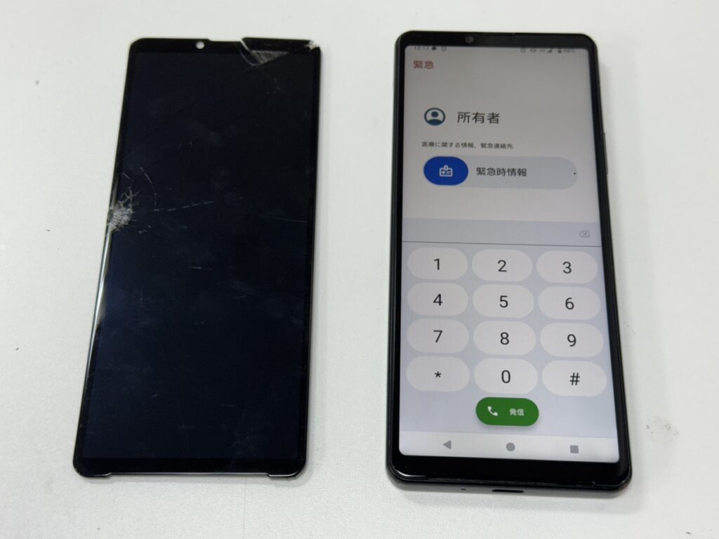 30分で画面交換が完了したXperia 10 IV。