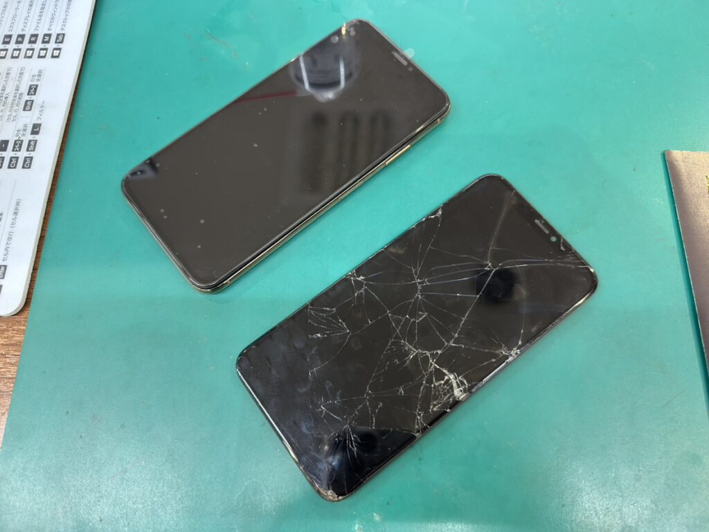画面交換を終え、綺麗に表示・操作できるようになったiPhone XS Max